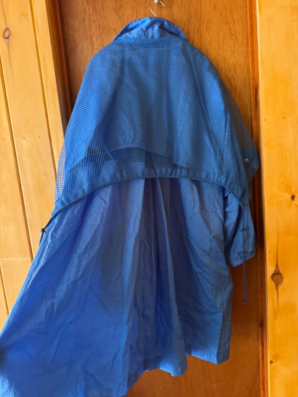 INCREDIBLE Issey Miyake Vintage Blue Mesh Rain Jacket - Picture 2 of 12